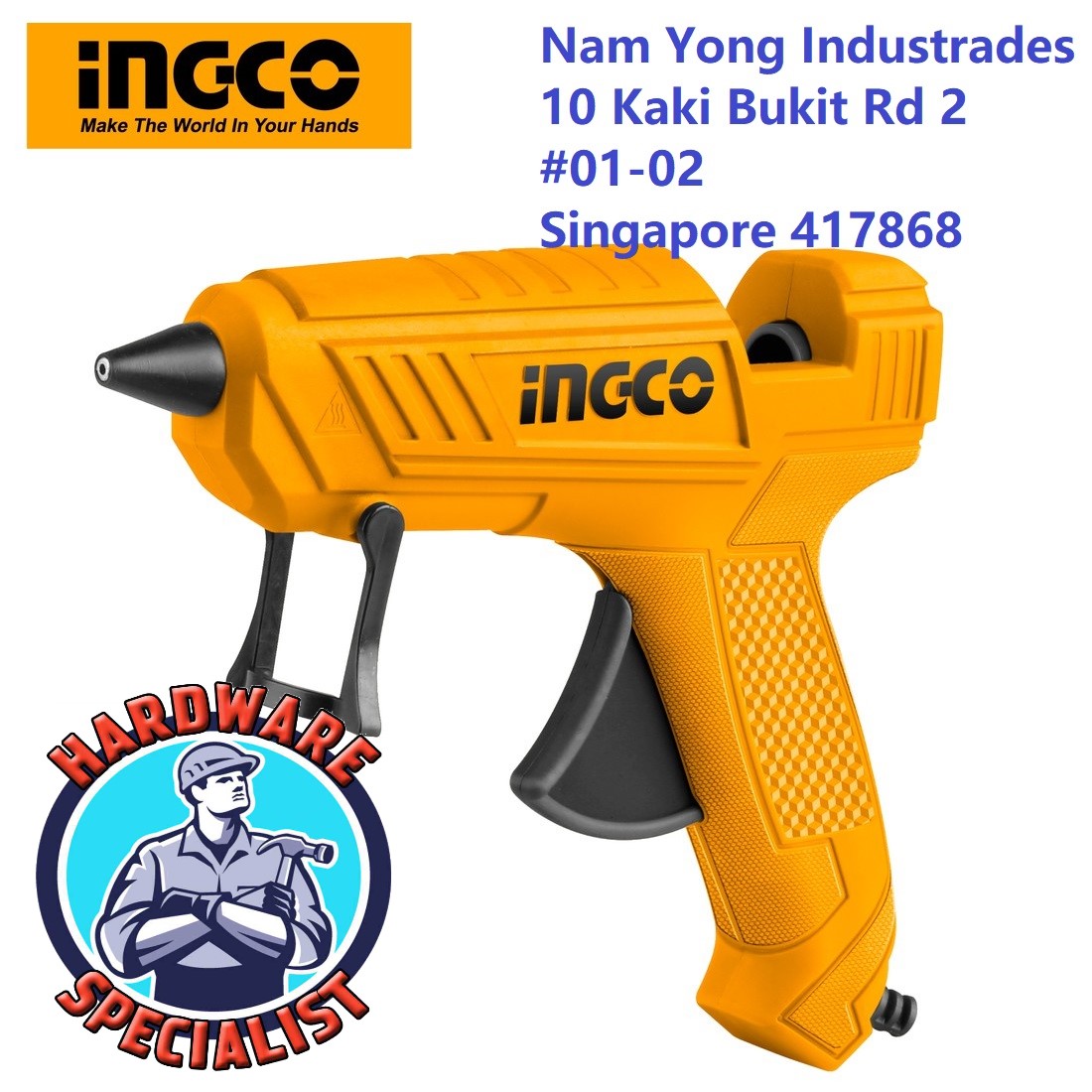 Ingco GG148 Corded High Temperature Hot Glue Gun / GG6008 Glue Gun